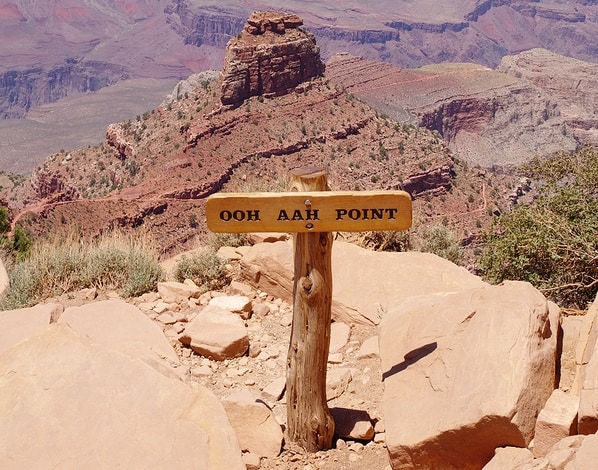 View from Ooh Aah Point on Kaibab trail in the Grand Canyon
